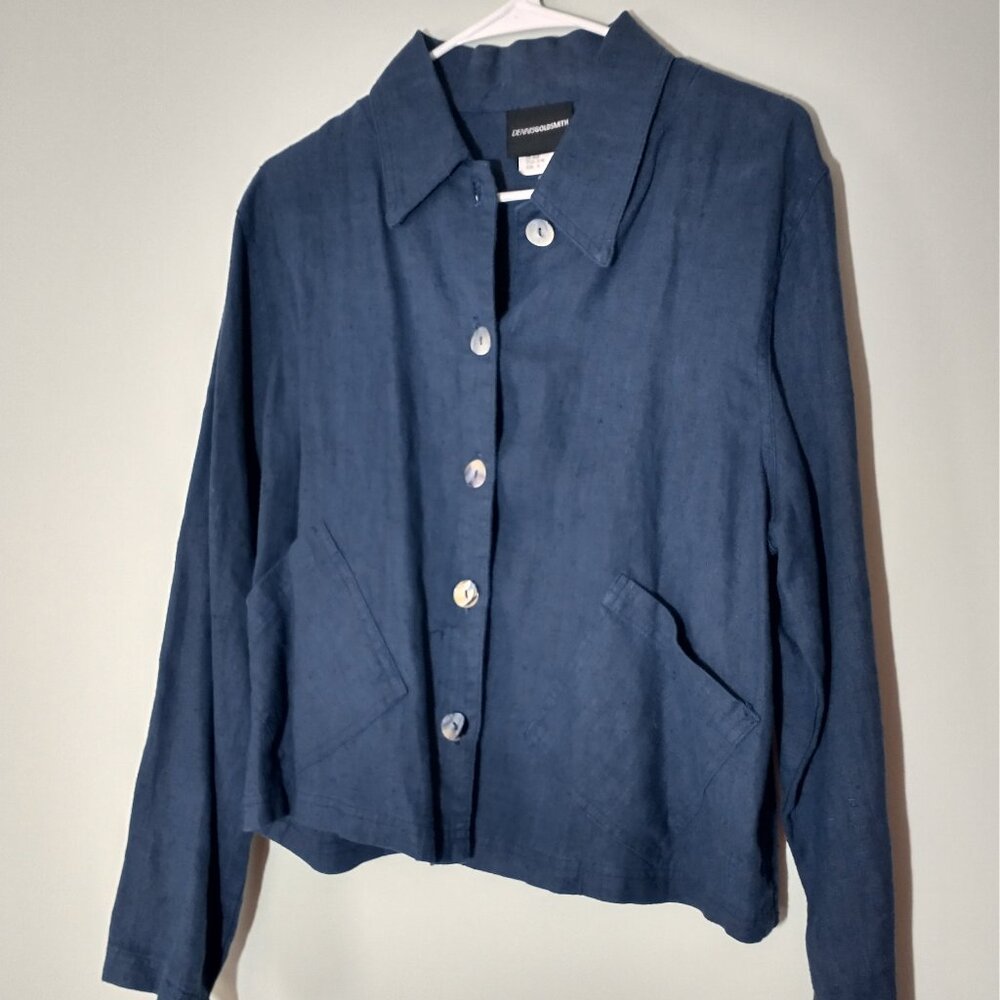 NWOT Dennis Goldsmith Linen Jacket Size 10